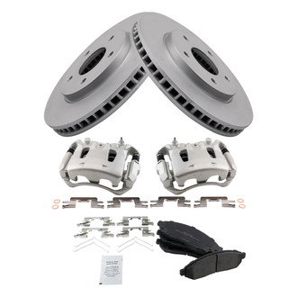 TRQ® - Front Disc Brake Kit with Semi-Metallic Pads and Calipers