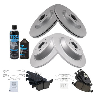 TRQ® - Front and Rear Disc Brake Kit with Ceramic Pads