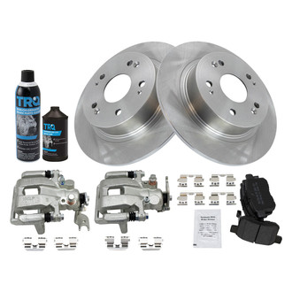 TRQ® - Rear Disc Brake Kit with Semi-Metallic Pads and Calipers