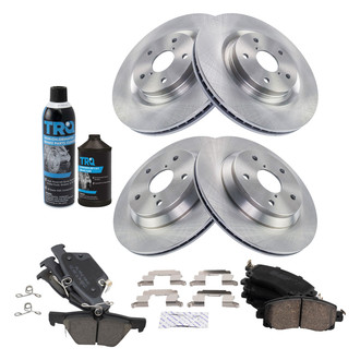 TRQ® - Front and Rear Disc Brake Kit with Ceramic Pads