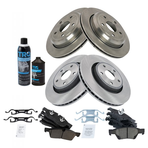 TRQ® - Front and Rear Disc Brake Kit with Ceramic Pads