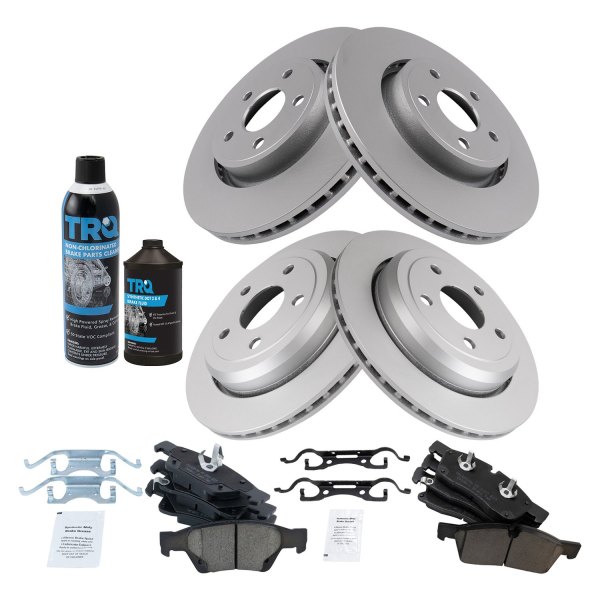 TRQ® - Front and Rear Disc Brake Kit with Ceramic Pads