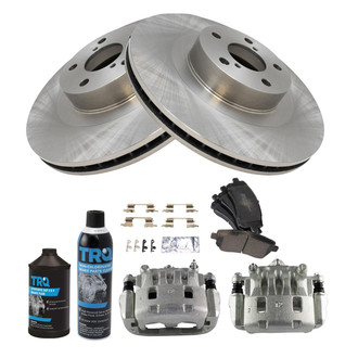TRQ® - Front Disc Brake Kit with Semi-Metallic Pads and Calipers