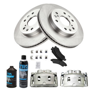 TRQ® - Front Disc Brake Kit with Semi-Metallic Pads and Calipers