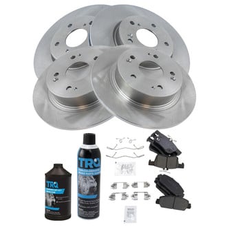TRQ® - Front and Rear Disc Brake Kit with Ceramic Pads