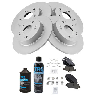 TRQ® - Front and Rear Disc Brake Kit with Ceramic Pads