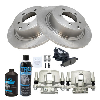 TRQ® - Rear Disc Brake Kit with Ceramic Pads and Calipers