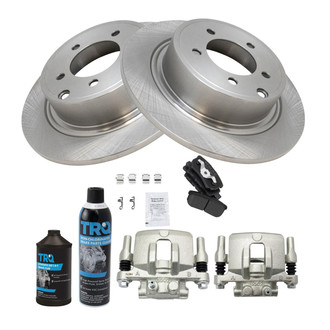 TRQ® - Rear Disc Brake Kit with Semi-Metallic Pads and Calipers