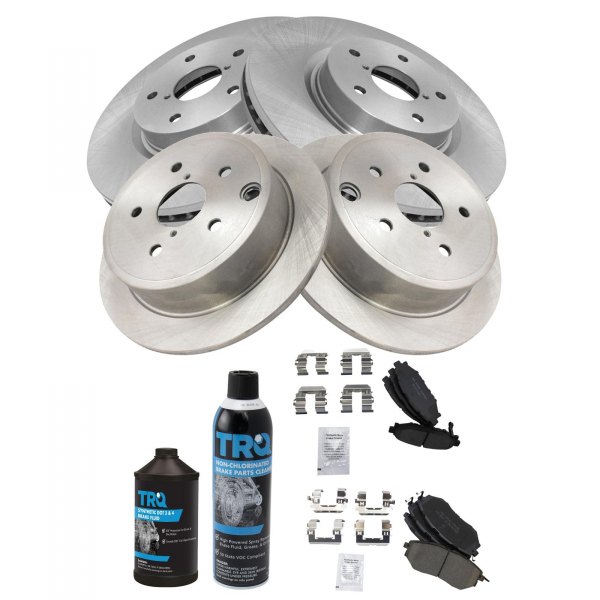 TRQ® - Front and Rear Disc Brake Kit with Ceramic Pads