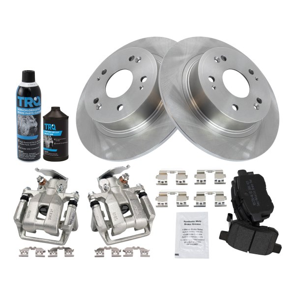 TRQ® - Rear Disc Brake Kit with Semi-Metallic Pads and Calipers