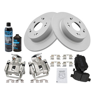 TRQ® - Rear Disc Brake Kit with Semi-Metallic Pads and Calipers