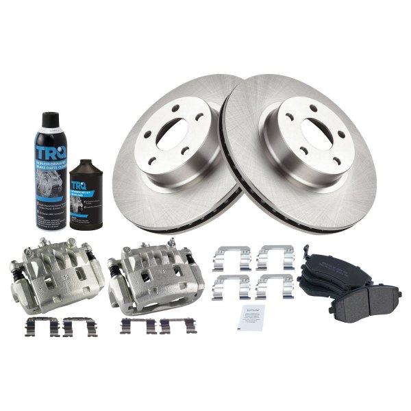 TRQ® - Front Disc Brake Kit with Semi-Metallic Pads and Calipers