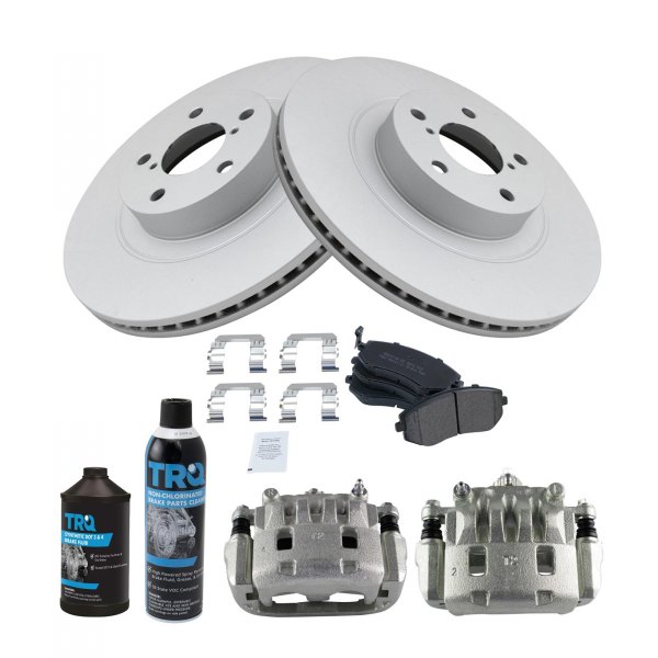 TRQ® - Front Disc Brake Kit with Semi-Metallic Pads and Calipers