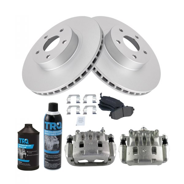 TRQ® - Front Disc Brake Kit with Semi-Metallic Pads and Calipers