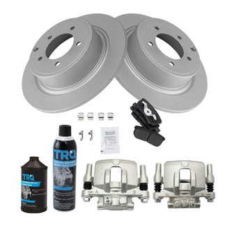 TRQ® - Rear Disc Brake Kit with Semi-Metallic Pads and Calipers