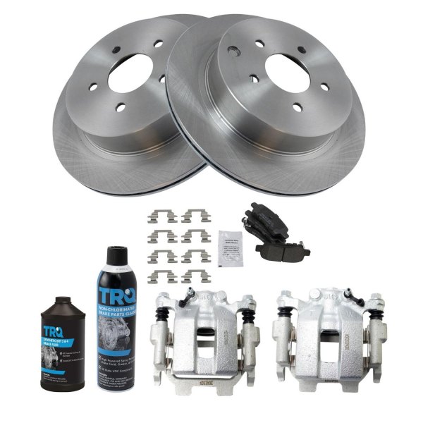 TRQ® - Rear Disc Brake Kit with Semi-Metallic Pads and Calipers