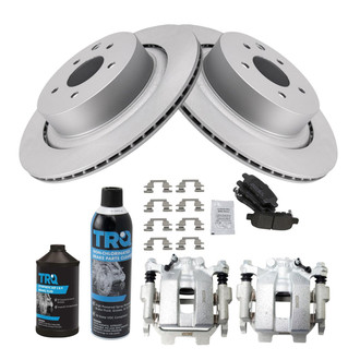 TRQ® - Rear Disc Brake Kit with Semi-Metallic Pads and Calipers