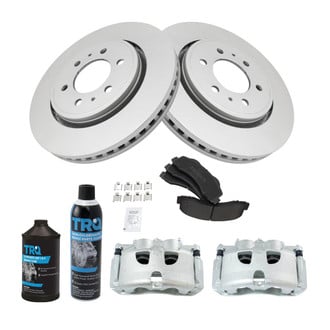 TRQ® - Front Disc Brake Kit with Semi-Metallic Pads and Calipers