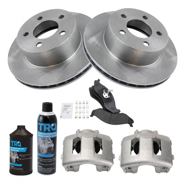 TRQ® - Front Disc Brake Kit with Semi-Metallic Pads and Calipers