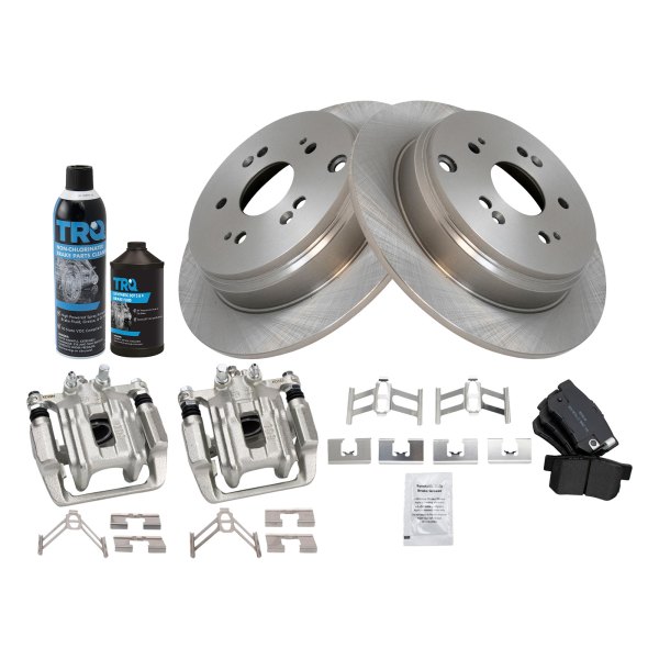 TRQ® - Rear Disc Brake Kit with Semi-Metallic Pads and Calipers
