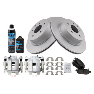 TRQ® - Rear Disc Brake Kit with Semi-Metallic Pads and Calipers
