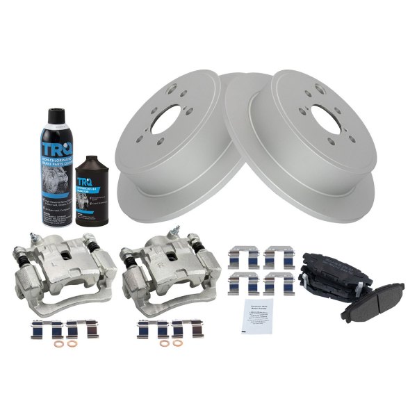 TRQ® - Rear Disc Brake Kit with Semi-Metallic Pads and Calipers