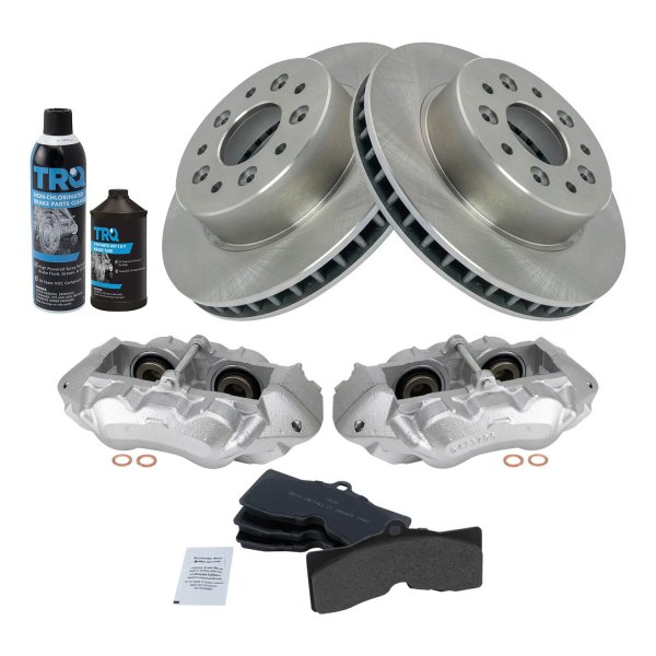 TRQ® - Front Disc Brake Kit with Semi-Metallic Pads and Calipers