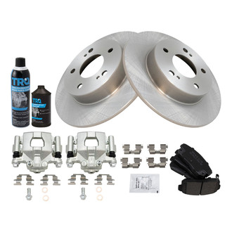 TRQ® - Rear Disc Brake Kit with Semi-Metallic Pads and Calipers