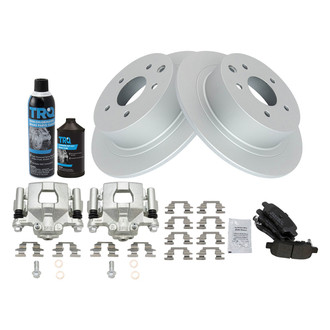 TRQ® - Rear Disc Brake Kit with Semi-Metallic Pads and Calipers