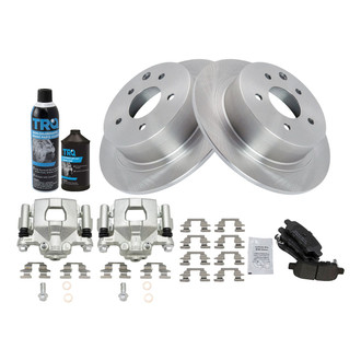 TRQ® - Rear Disc Brake Kit with Semi-Metallic Pads and Calipers