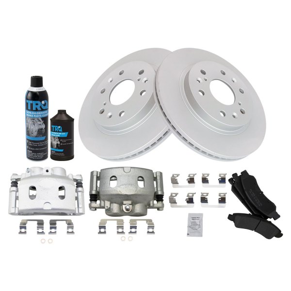 TRQ® - Front Disc Brake Kit with Semi-Metallic Pads and Calipers