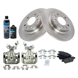 TRQ® - Rear Disc Brake Kit with Semi-Metallic Pads and Calipers