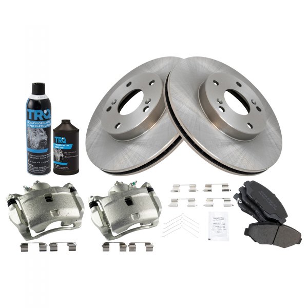 TRQ® - Front Disc Brake Kit with Semi-Metallic Pads and Calipers