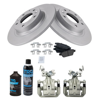 TRQ® - Rear Disc Brake Kit with Semi-Metallic Pads and Calipers