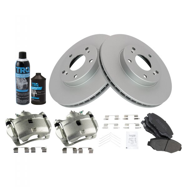 TRQ® - Front Disc Brake Kit with Semi-Metallic Pads and Calipers