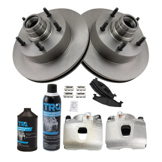 TRQ® - Front Disc Brake Kit with Semi-Metallic Pads and Calipers