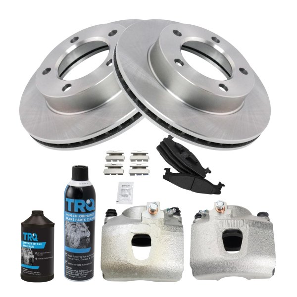 TRQ® - Front Disc Brake Kit with Semi-Metallic Pads and Calipers