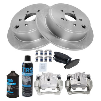 TRQ® - Rear Disc Brake Kit with Semi-Metallic Pads and Calipers