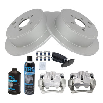TRQ® - Rear Disc Brake Kit with Semi-Metallic Pads and Calipers