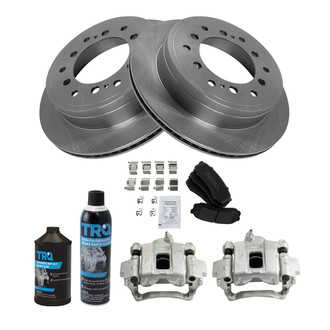 TRQ® - Rear Disc Brake Kit with Semi-Metallic Pads and Calipers