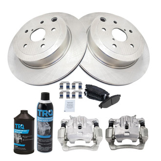 TRQ® - Rear Disc Brake Kit with Semi-Metallic Pads and Calipers