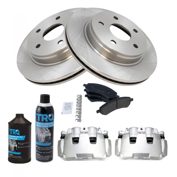 TRQ® - Front Disc Brake Kit with Semi-Metallic Pads and Calipers