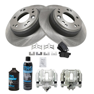 TRQ® - Rear Disc Brake Kit with Semi-Metallic Pads and Calipers