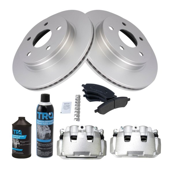 TRQ® - Front Disc Brake Kit with Semi-Metallic Pads and Calipers