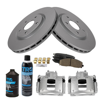 TRQ® - Front Disc Brake Kit with Ceramic Pads and Calipers
