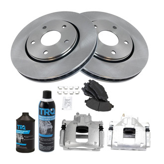 TRQ® - Front Disc Brake Kit with Semi-Metallic Pads and Calipers