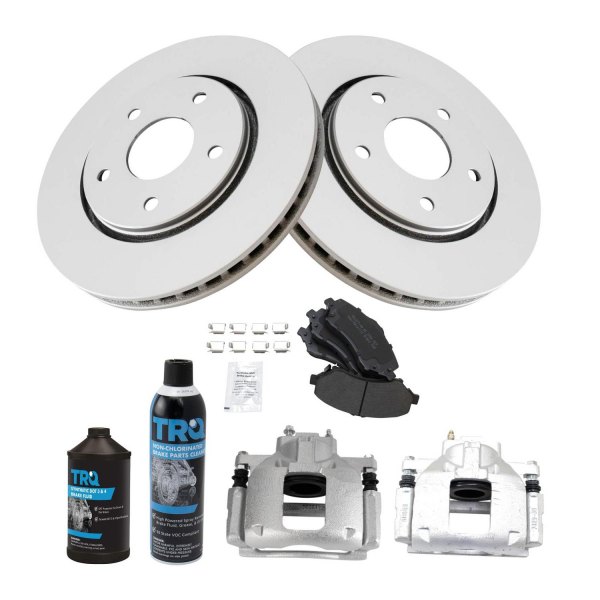 TRQ® - Front Disc Brake Kit with Semi-Metallic Pads and Calipers