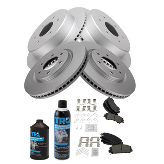 TRQ® - Front and Rear Disc Brake Kit with Ceramic Pads