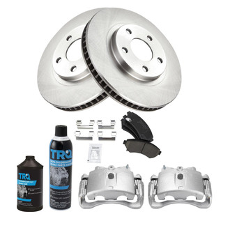 TRQ® - Front Disc Brake Kit with Ceramic Pads and Calipers