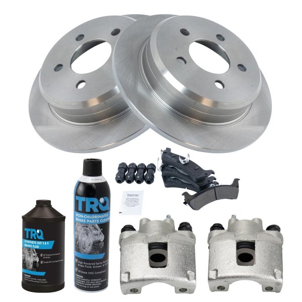 TRQ® - Rear Disc Brake Kit with Semi-Metallic Pads and Calipers